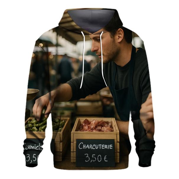 Marseille Market Cornichon Stall heavyweight hoodies
