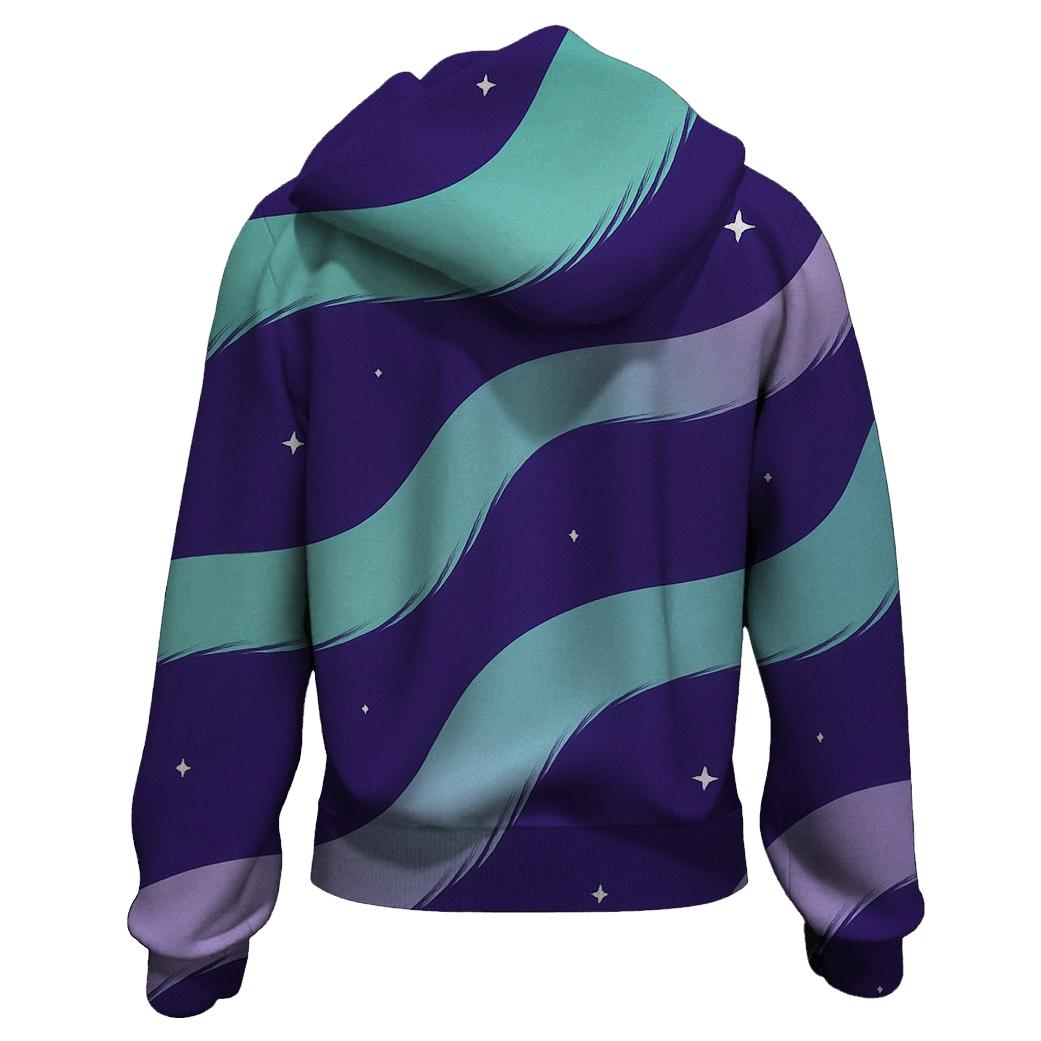 Aurora Wave Harmony graphic hoodies