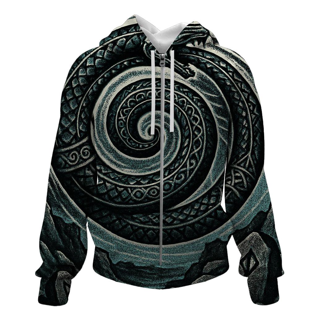 Eternal Cyclone Serpent printed hoodies