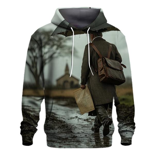 Graham Greene On A Rainy African Mission Road graphic hoodies