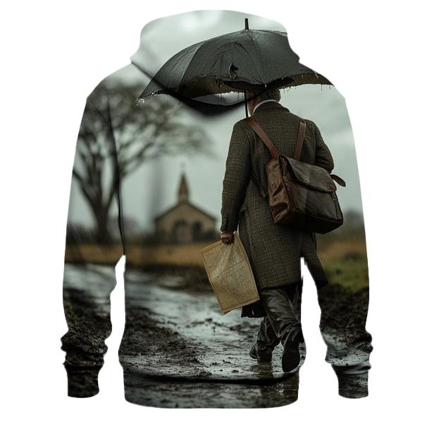 Graham Greene On A Rainy African Mission Road graphic hoodies
