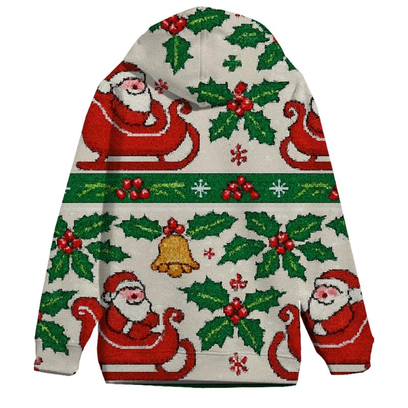 Jolly Santa Sleigh Bands Design heavyweight hoodies