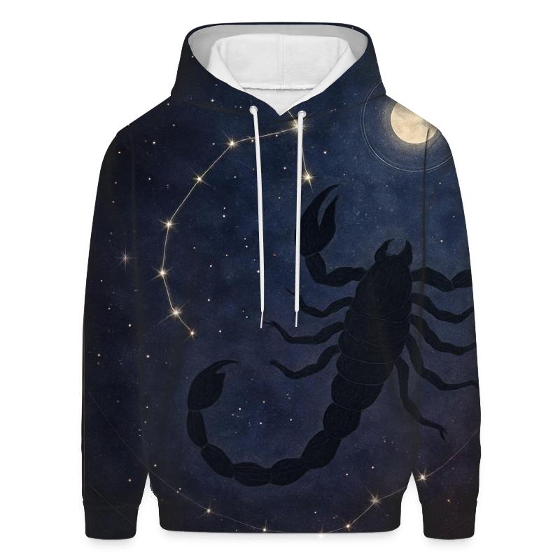 Scorpio Celestial Atlas printed hoodies