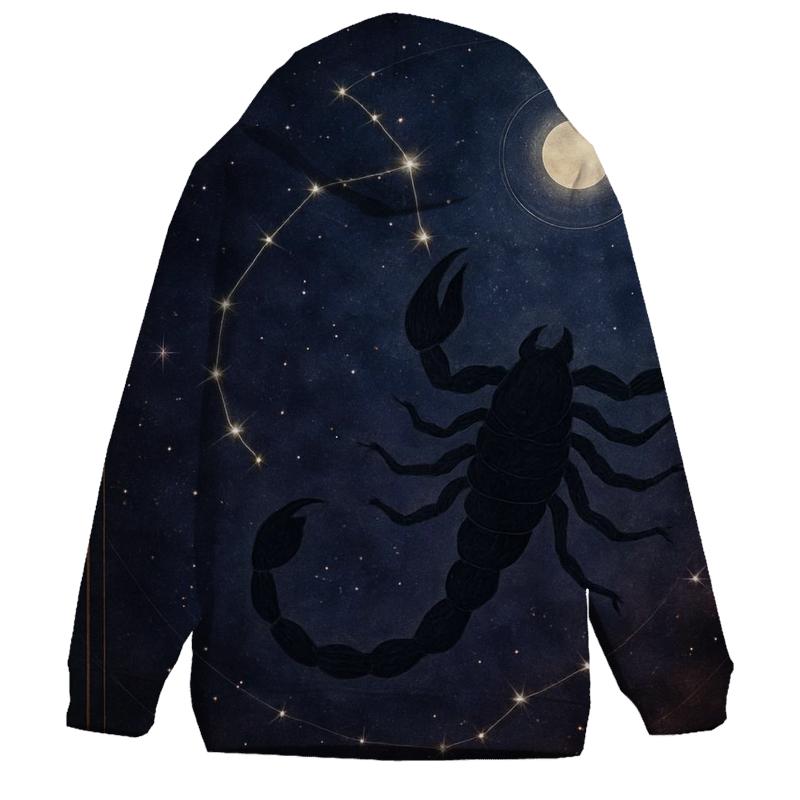 Scorpio Celestial Atlas printed hoodies