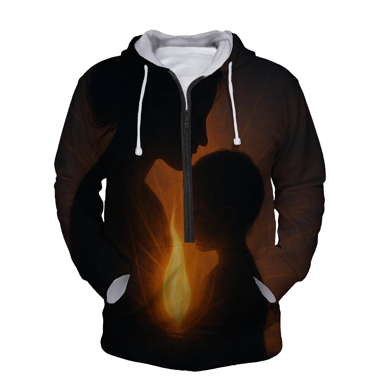 The Everlasting Flame A Mothers Love Illuminates Our Journey zip-up hoodies