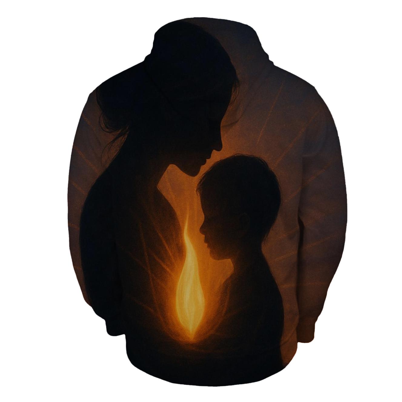 The Everlasting Flame A Mothers Love Illuminates Our Journey zip-up hoodies