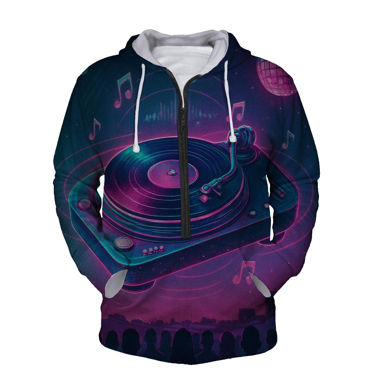 Galactic Turntable Lounge hoodie styles