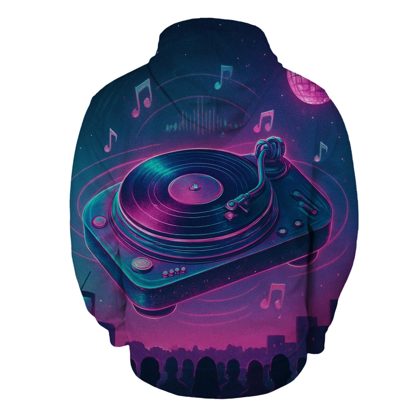 Galactic Turntable Lounge hoodie styles