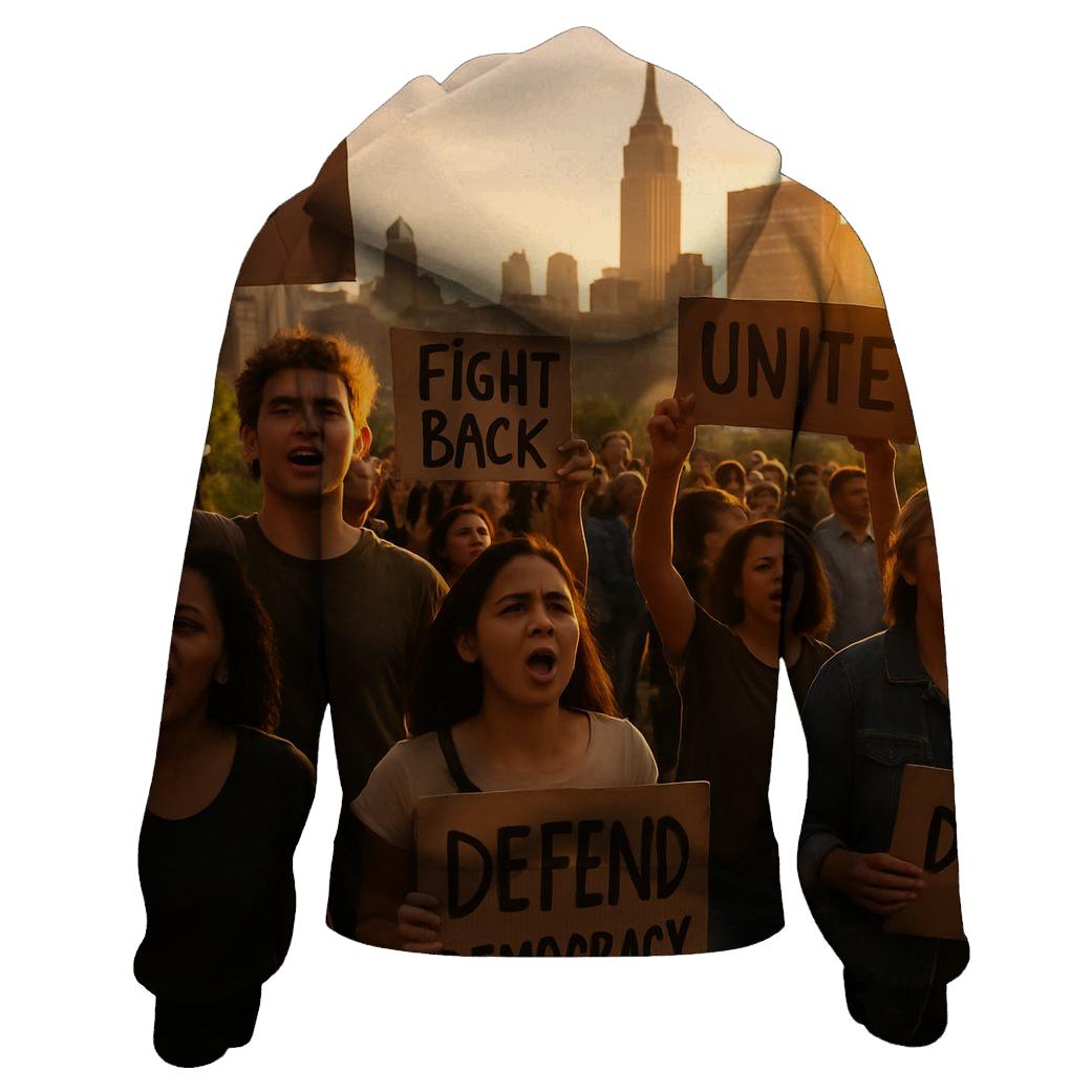 Highline Sunset Labor Protest zip-up hoodies