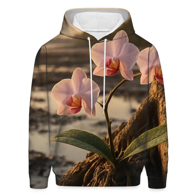 Mangrove Orchid Tidal Study printed hoodies