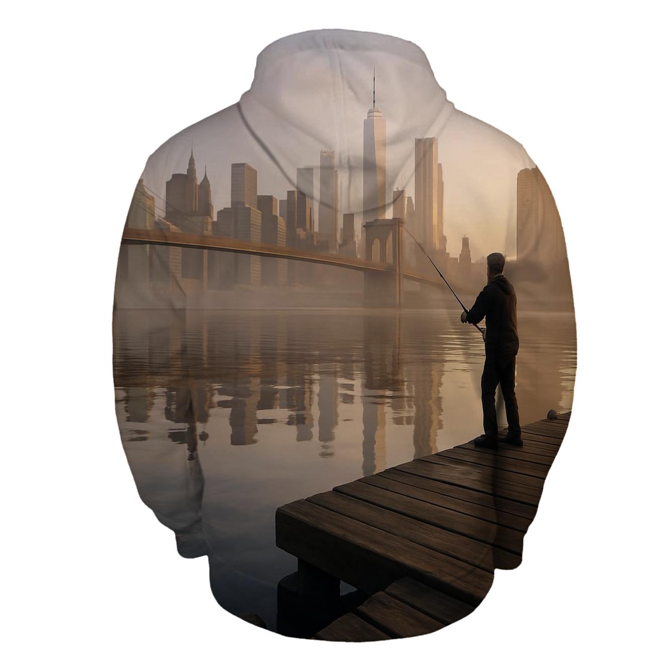 Sunrise Harbor Reflection Over Lower Manhattan hoodie styles