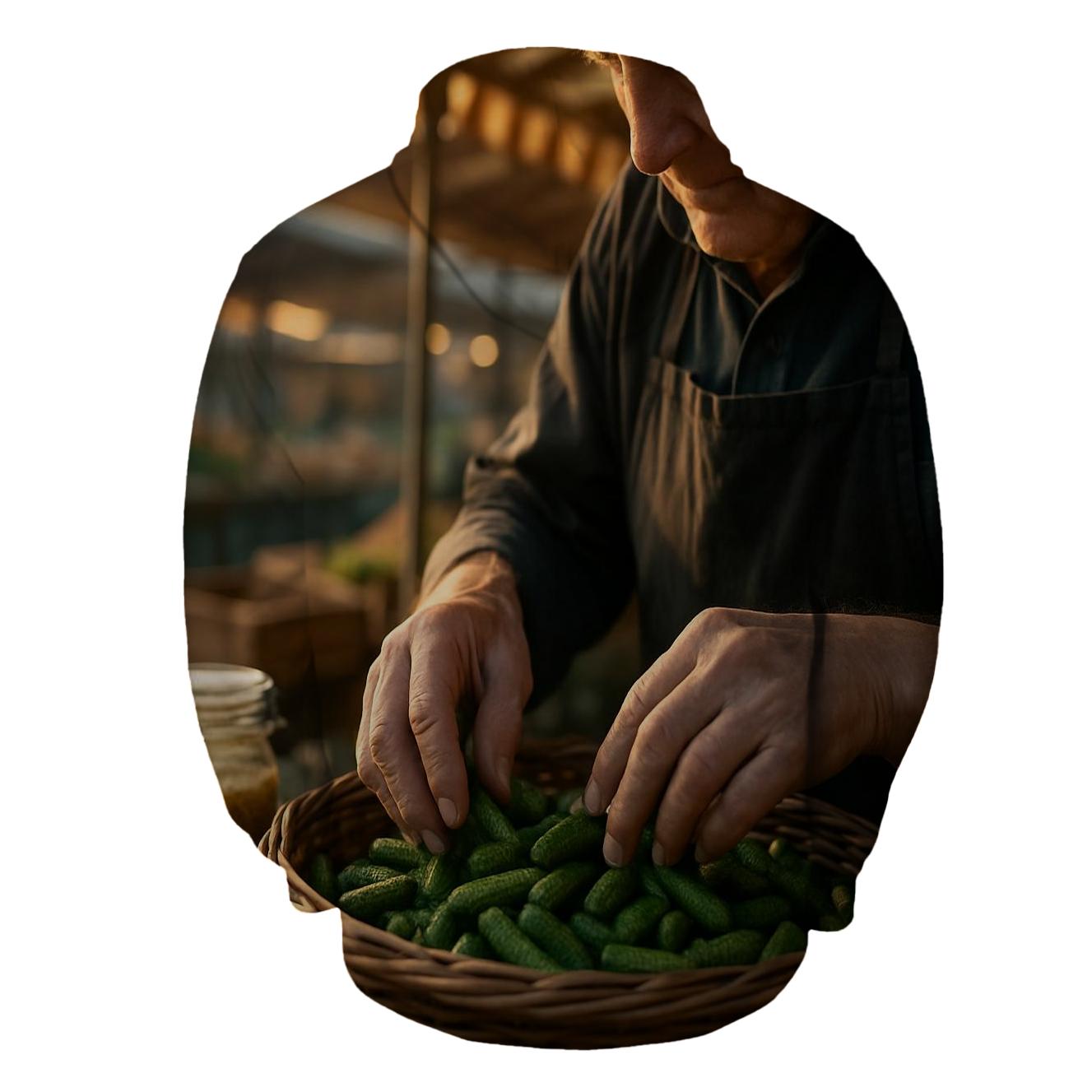 Market Vendor Sorting Cornichons hoodie styles