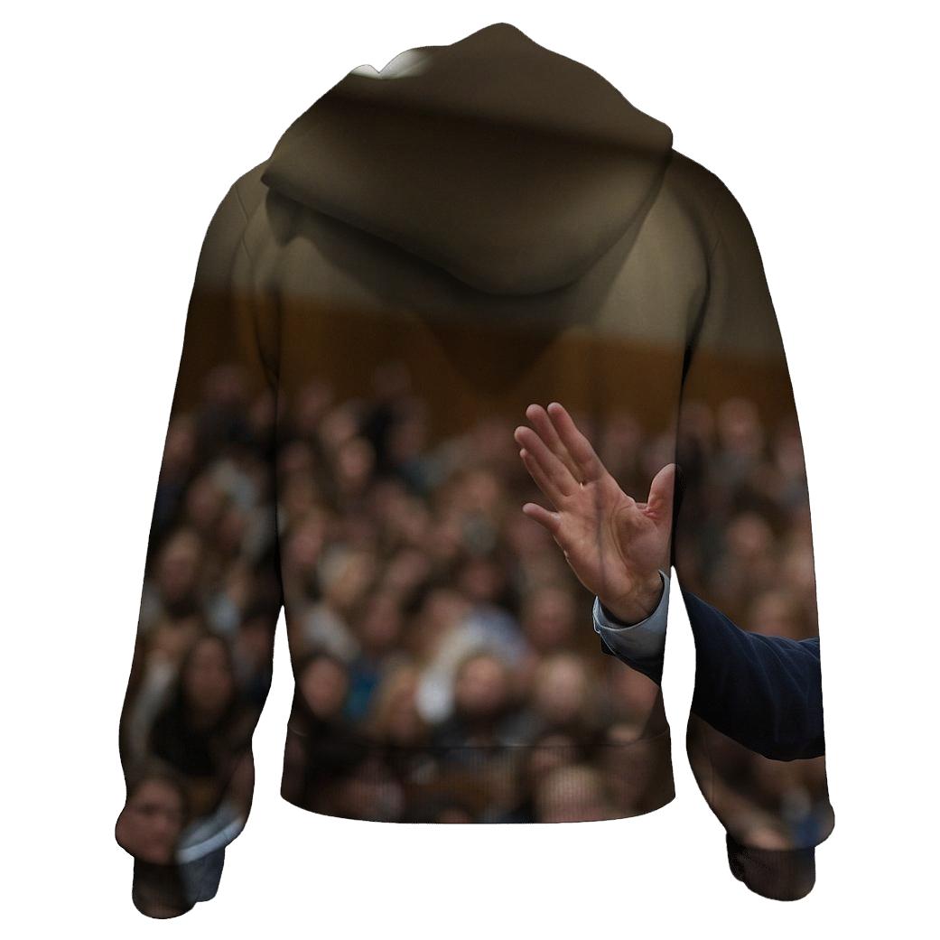 Charlie Kirk Engaging Young Adults At Conservative College Forum graphic hoodies