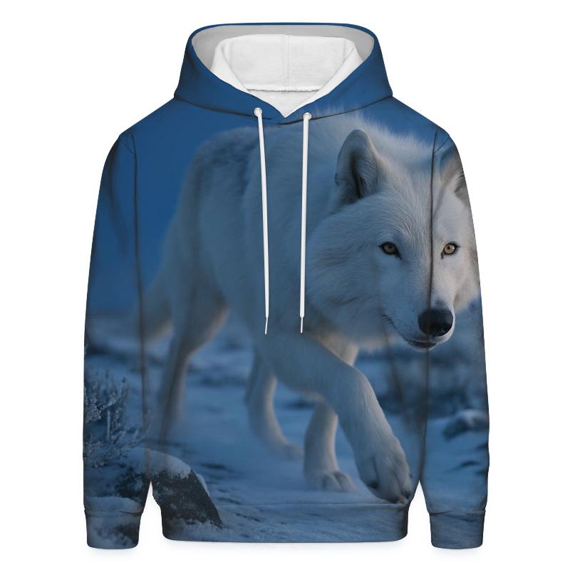 Lunar Hunt Under Arctic Twilight custom hoodies