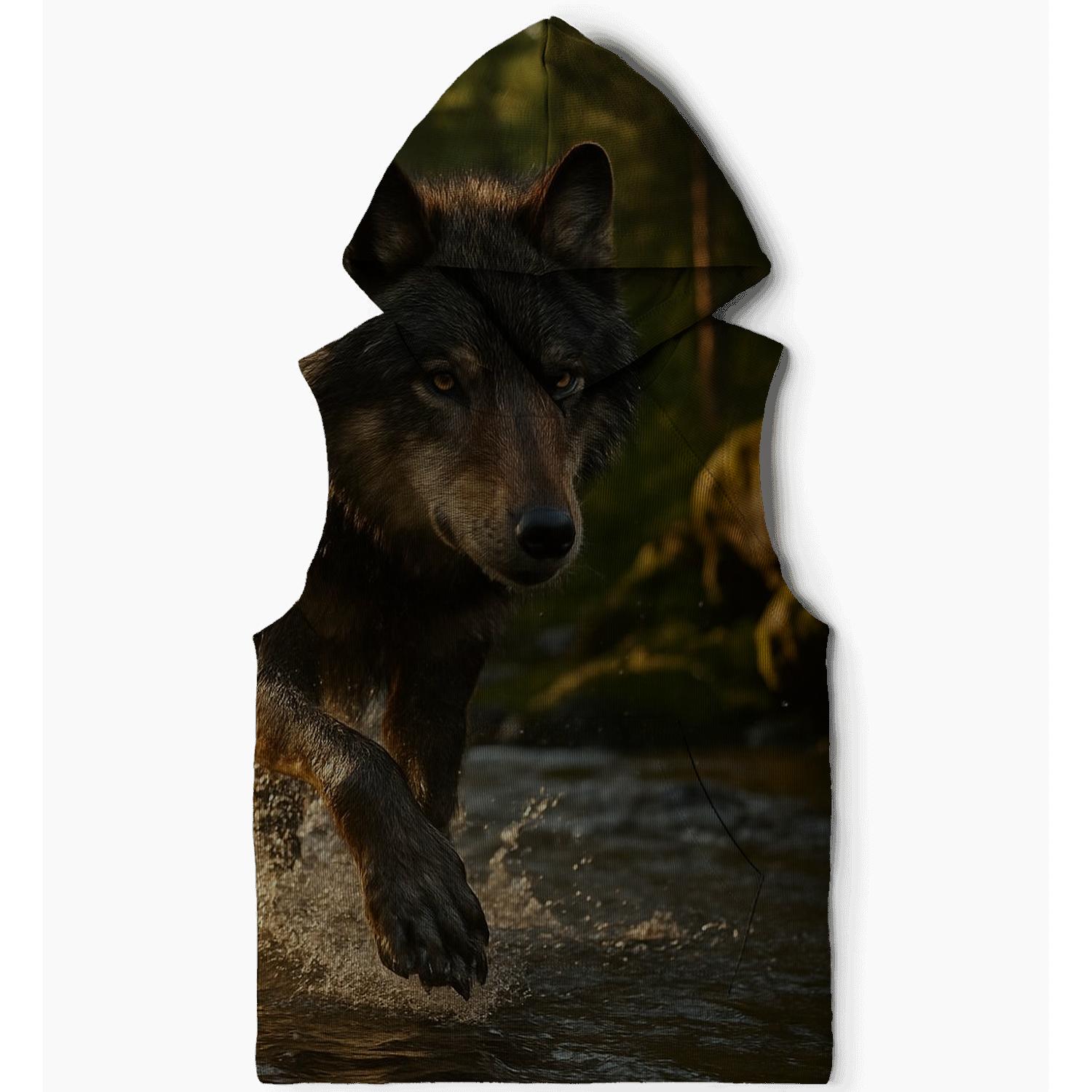 Forest Scout Crossing A River graphic hoodies