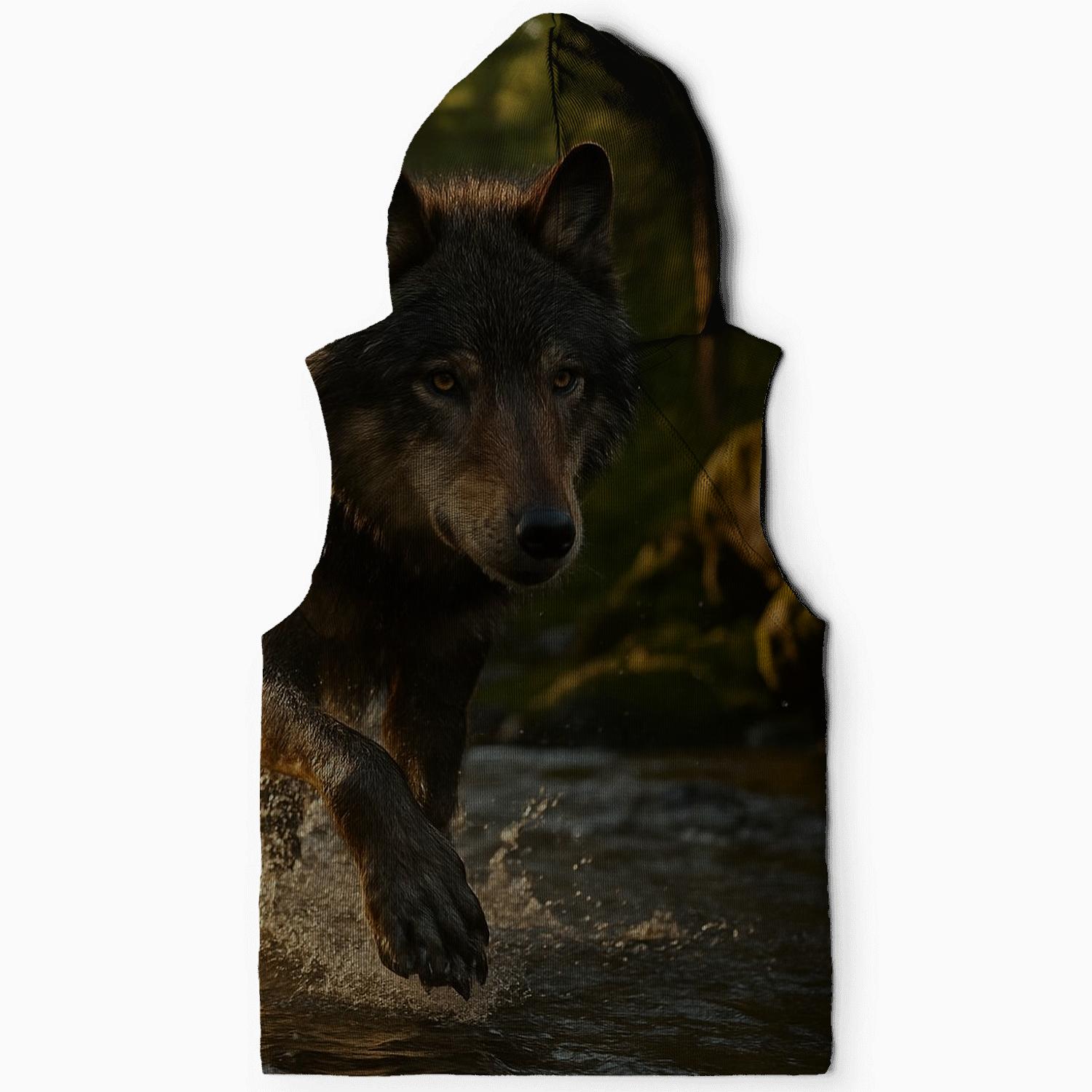 Forest Scout Crossing A River graphic hoodies