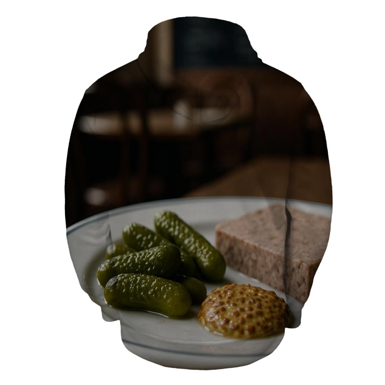 Bistro Plate With Cornichon Accents custom hoodies