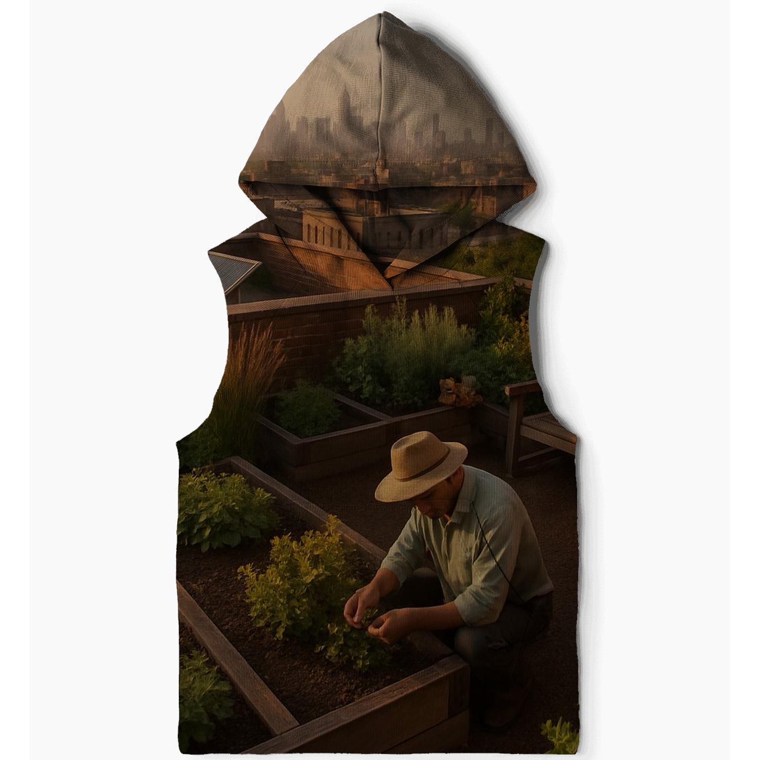 Bronx Rooftop Community Garden Overlook designer hoodies