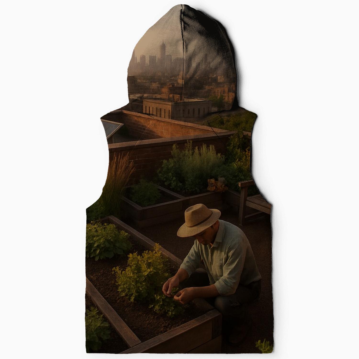 Bronx Rooftop Community Garden Overlook designer hoodies