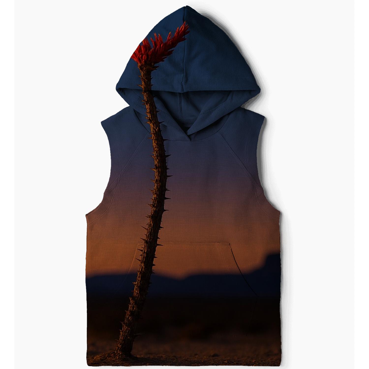 Desert Evening Ocotillo Bloom designer hoodies