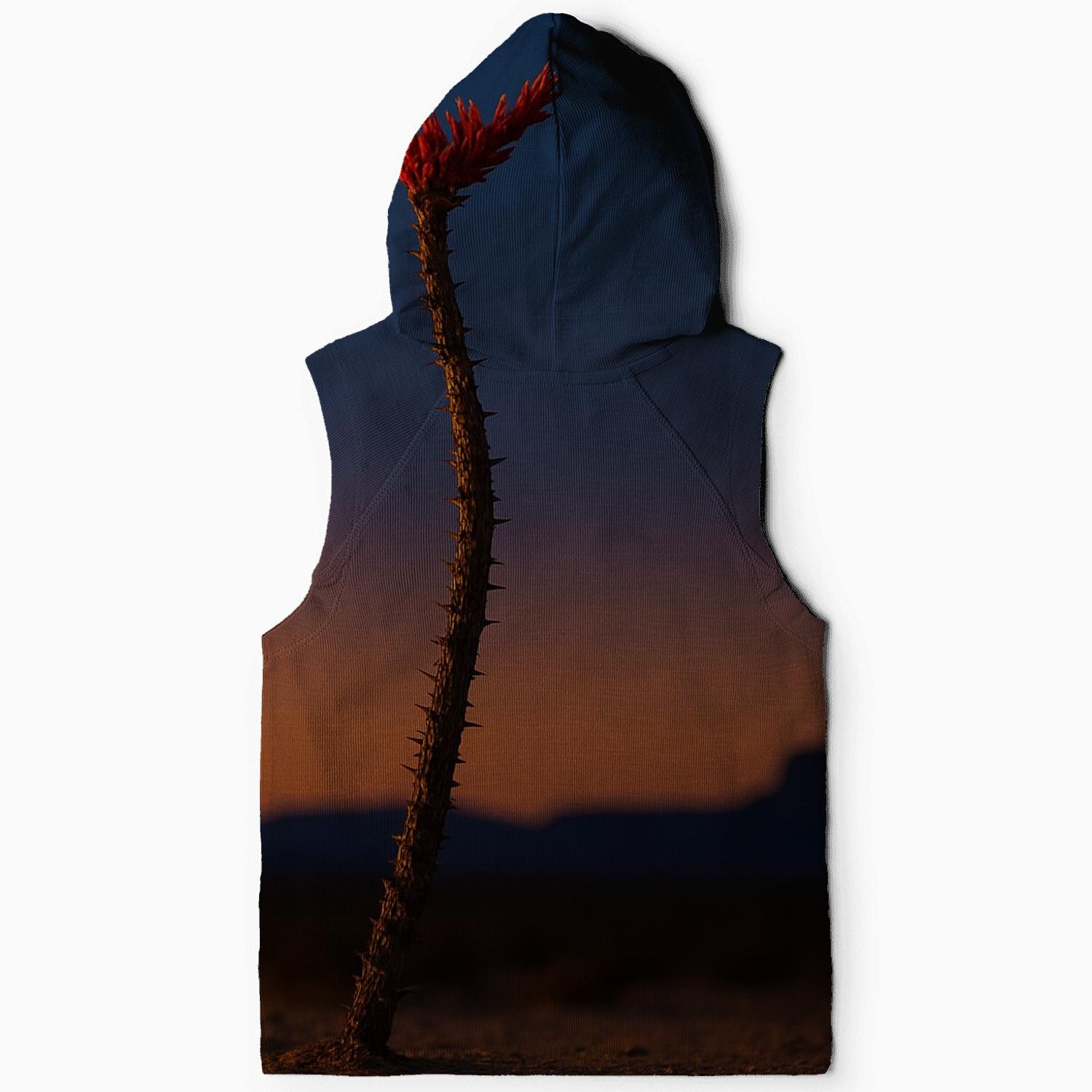 Desert Evening Ocotillo Bloom designer hoodies