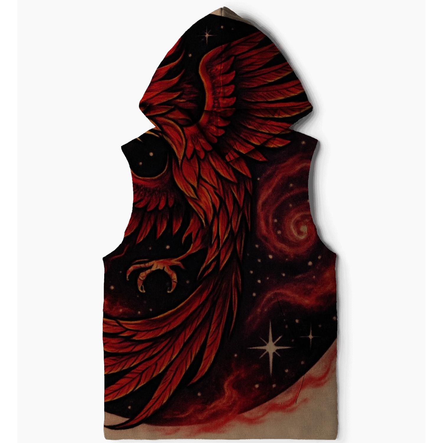 Celestial Ouroboros Phoenix Embrace premium hoodies