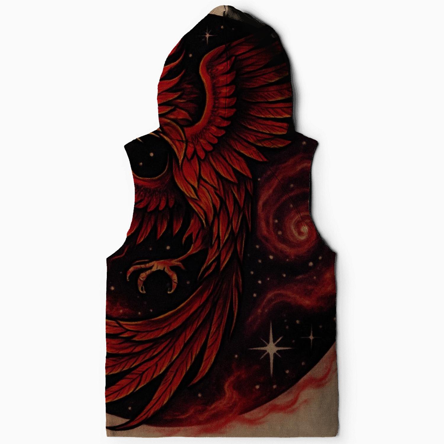 Celestial Ouroboros Phoenix Embrace premium hoodies