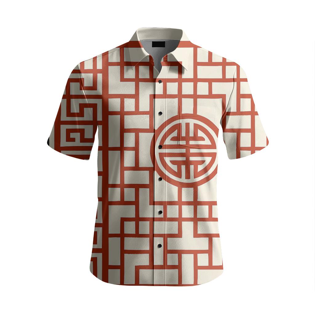 Ming Dynasty Lattice Screen custom embroidered shirts