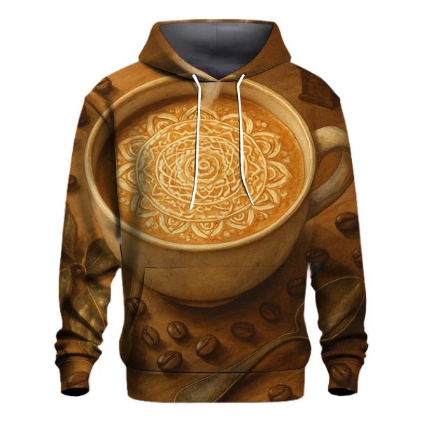 Latte Spiral Mandala pullover hoodies