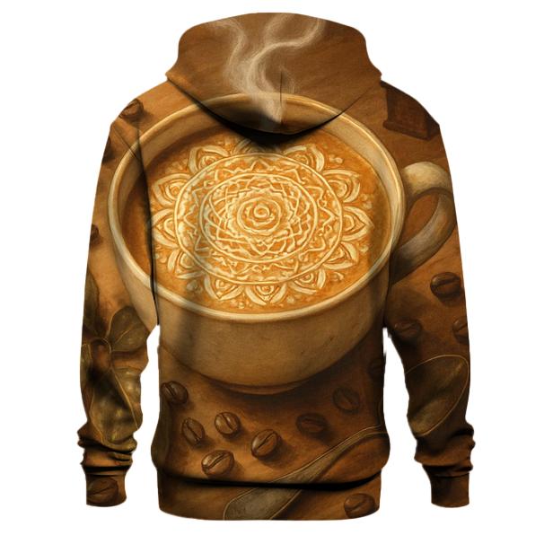 Latte Spiral Mandala pullover hoodies
