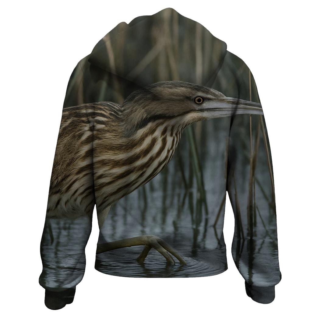 Misty Marsh Stalker American Bittern printed hoodies