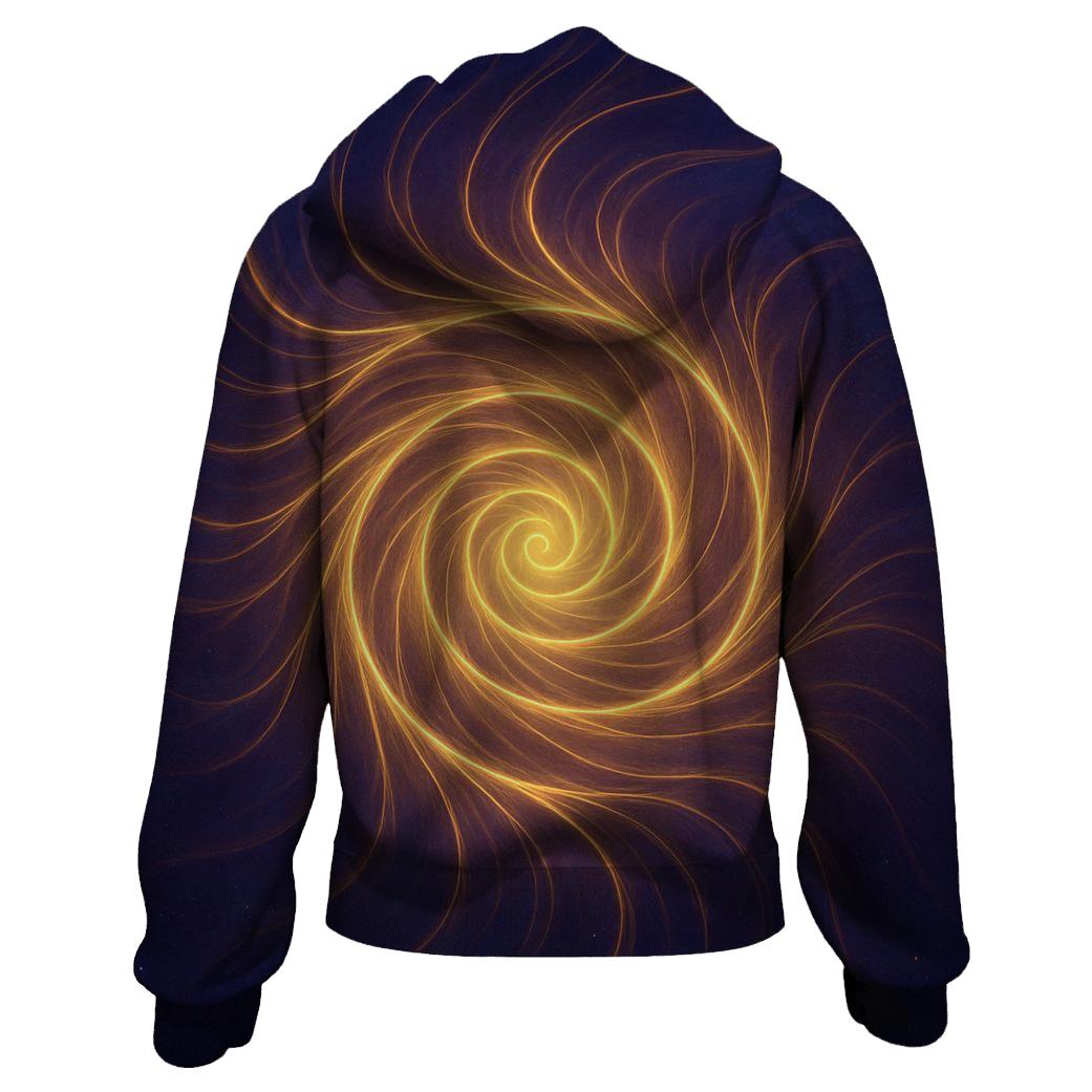 Luminous Spiral graphic hoodies
