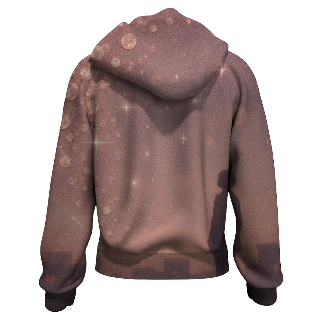 Celestial Sequin Veil zip-up hoodies