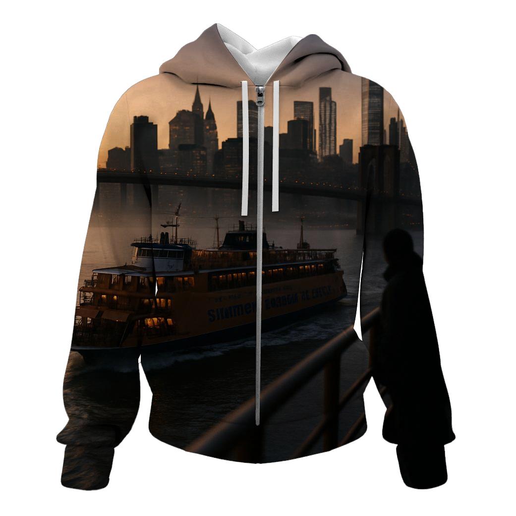 Sunrise Ferry Crossing Over Manhattan hoodies fashion