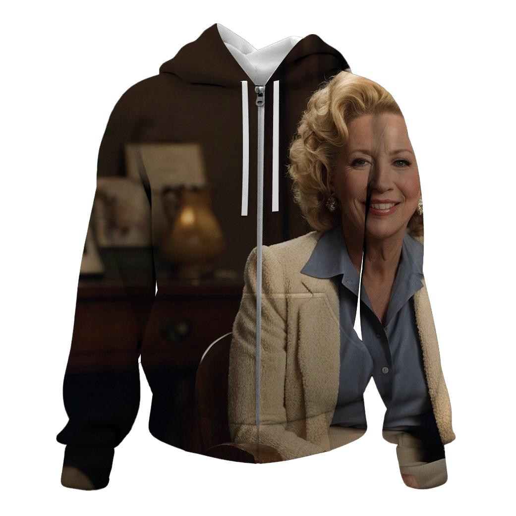 Polly Holliday Behind The Scenes On Television Set printed hoodies