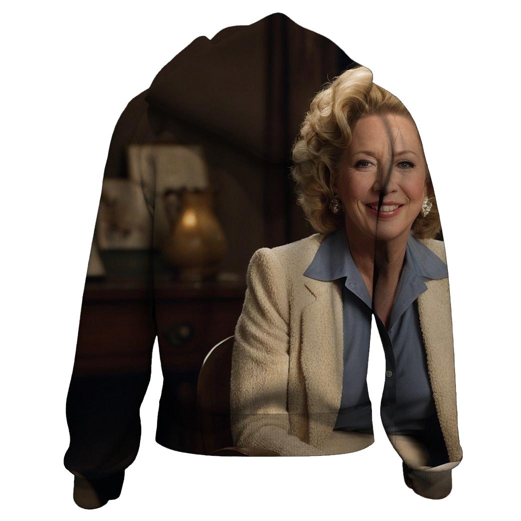 Polly Holliday Behind The Scenes On Television Set printed hoodies