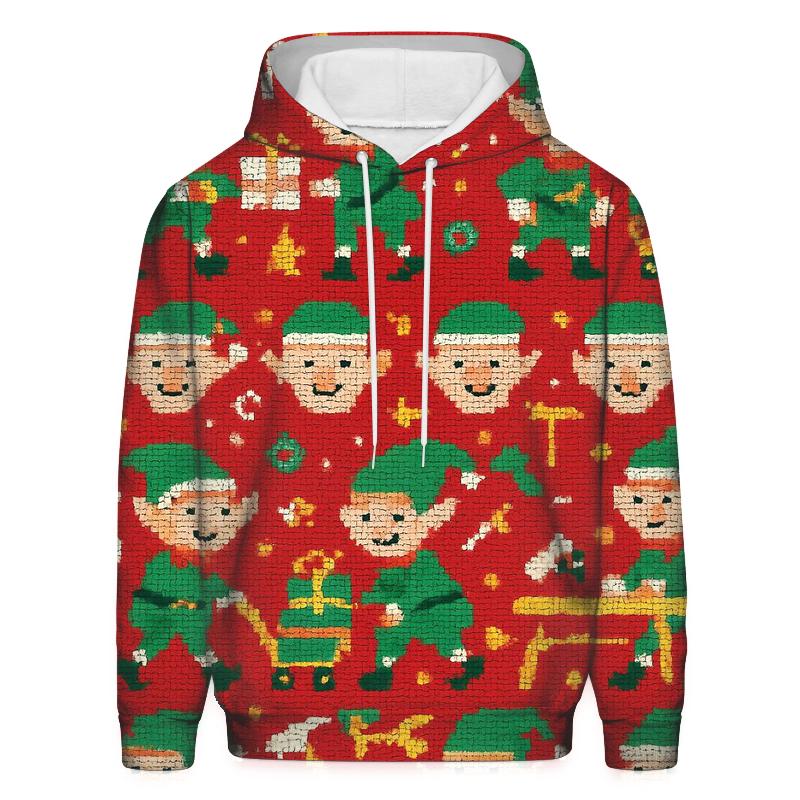 Festive Elf Workshop Harmony Design heavyweight hoodies