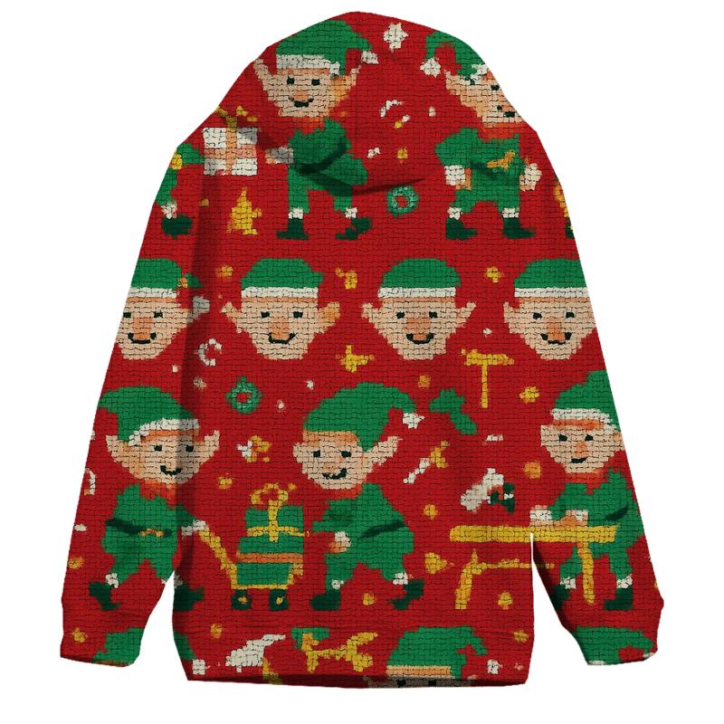 Festive Elf Workshop Harmony Design heavyweight hoodies
