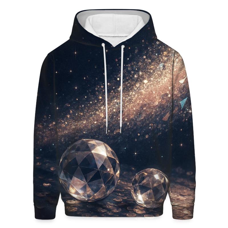 Starlit Velvet Cascade zip-up hoodies