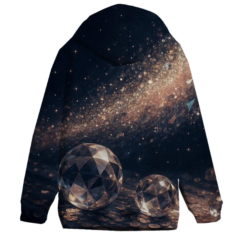 Starlit Velvet Cascade zip-up hoodies
