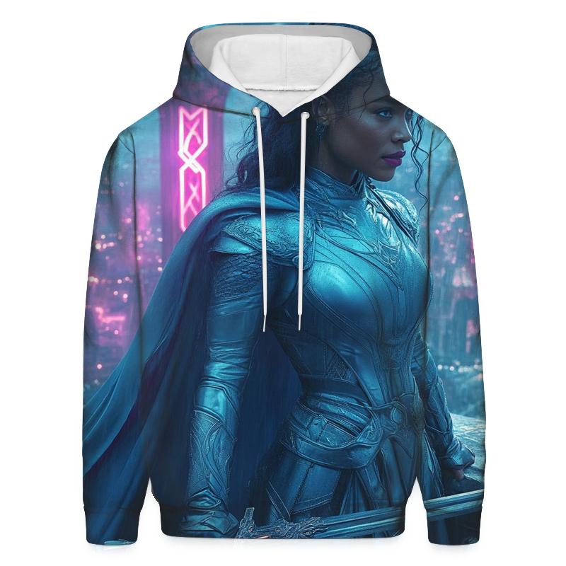 Tessa Thompson Valkyrie Neon Reign Of Asgardian Storms printed hoodies