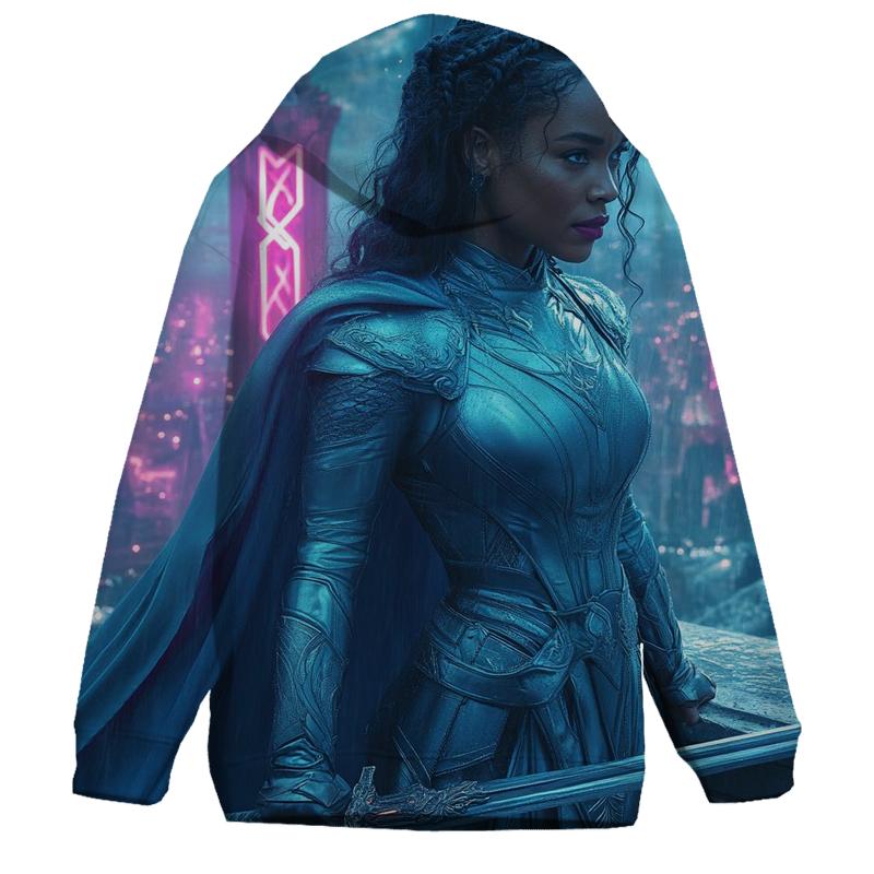 Tessa Thompson Valkyrie Neon Reign Of Asgardian Storms printed hoodies