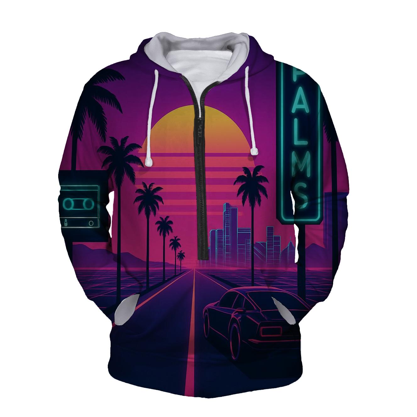 Neon Boulevard Sunset hoodies fashion