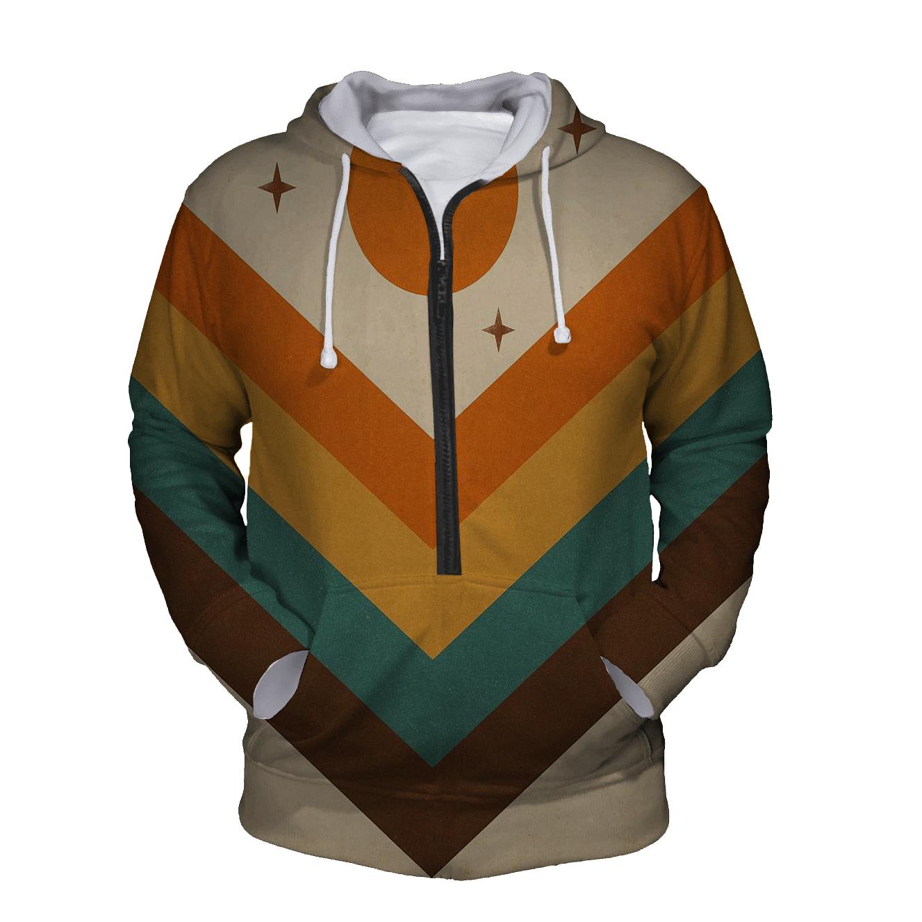 Sunset Groove Chevron hoodie trends