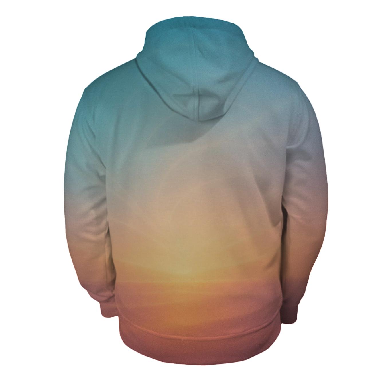 Glacial Ember Bloom zip-up hoodies