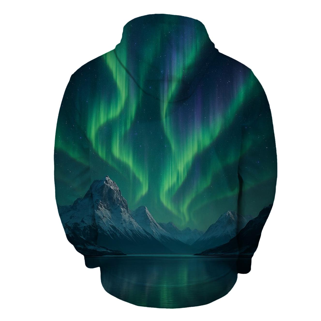 Ethereal Aurora Landscape heavyweight hoodies