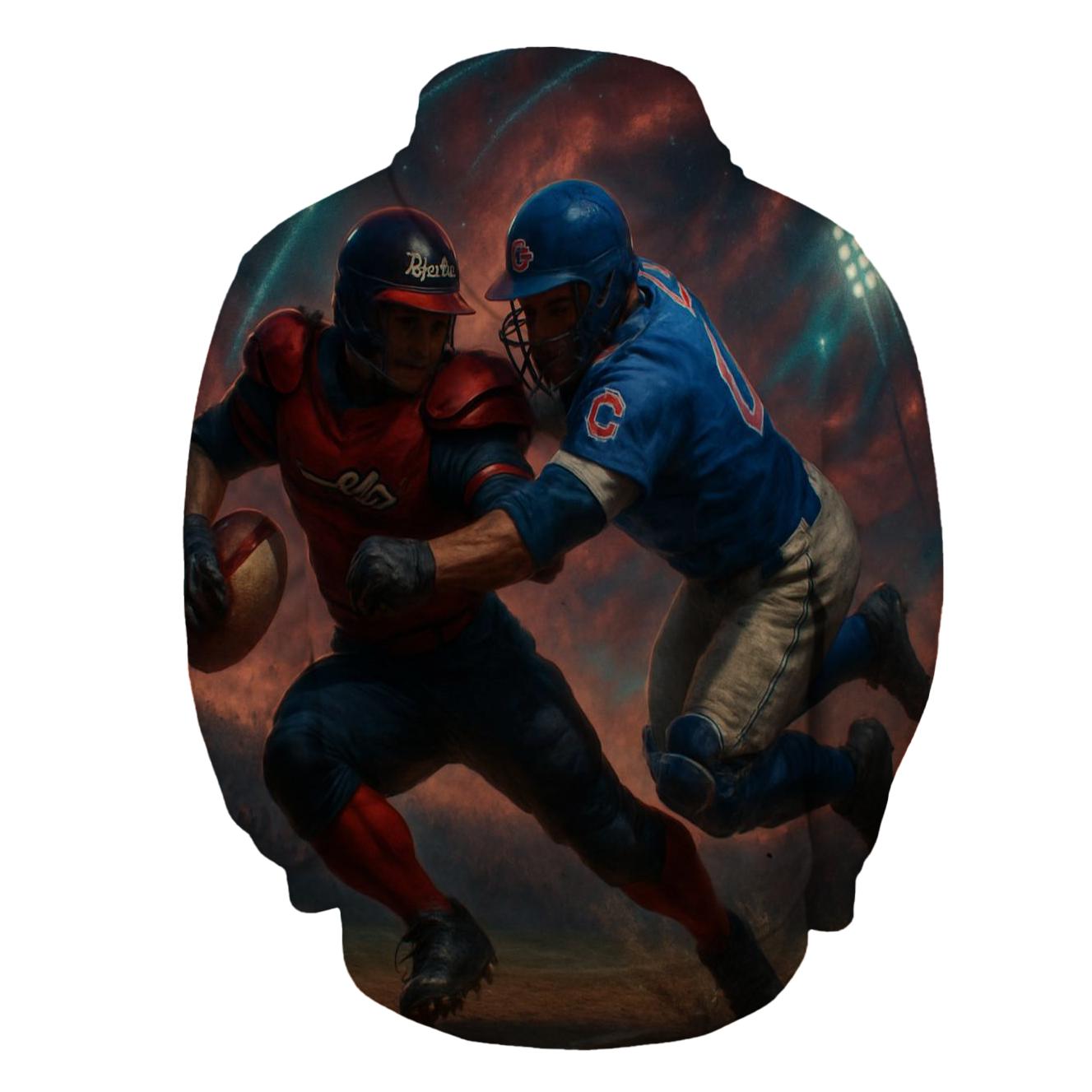 Diamond Gridiron Duel graphic hoodies