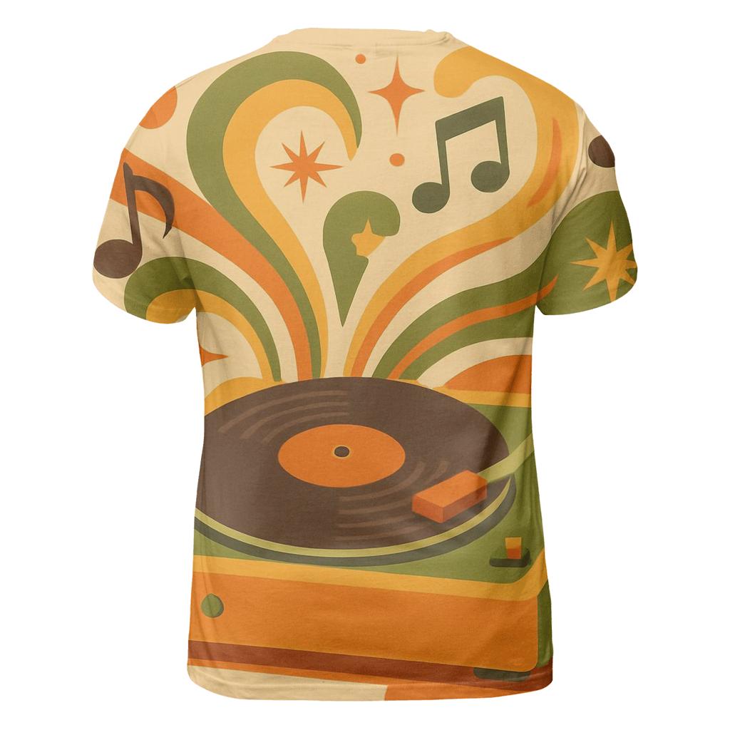 Retro Vinyl Groove custom all-over print shirts