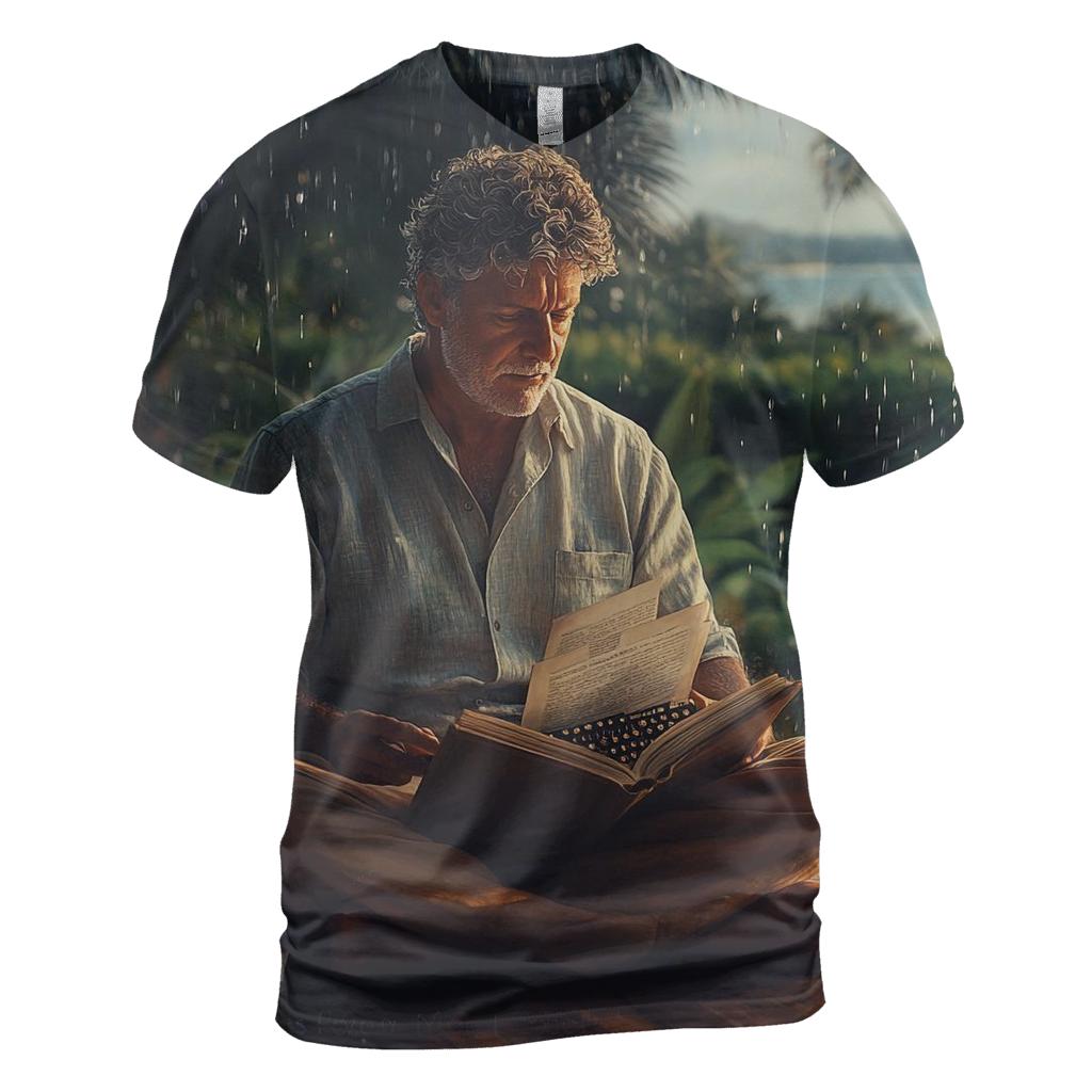 Graham Greene On A Jamaican Verandah designer pattern shirts