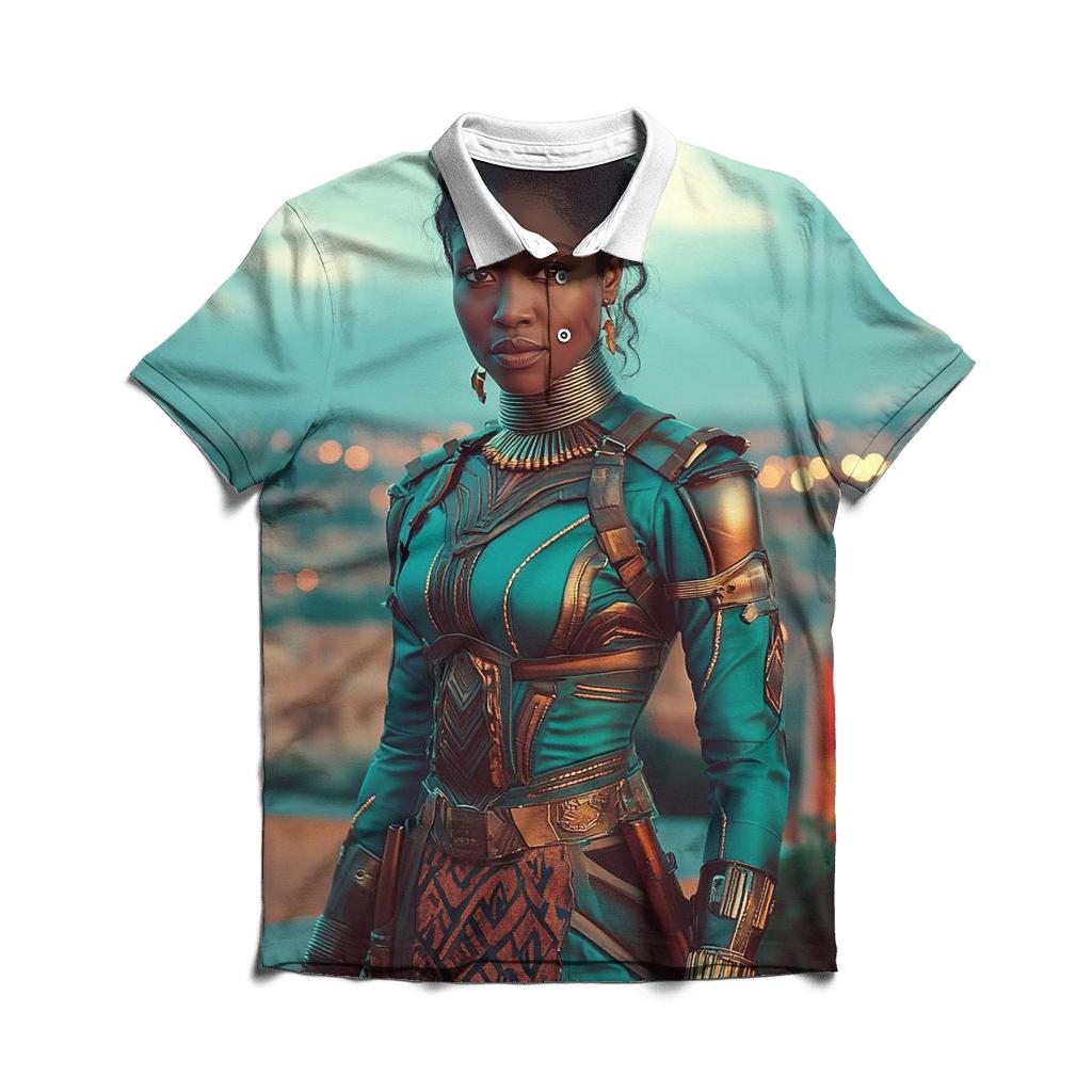 Lupita Nyongo: Silent Resolve Of Wakandas Heart casual sports polo shirts